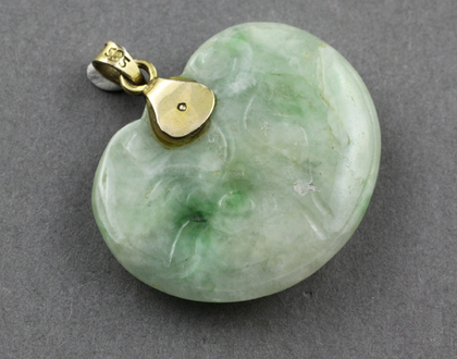 Chinese Jade and Gold Antique Pendant